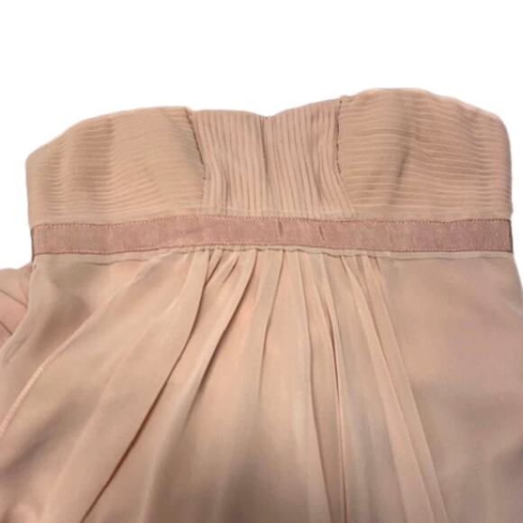 NWT BCBGMAXAZRIA Strapless Chiffon Formal Long Pink Dress | 2 - Picture 6 of 11